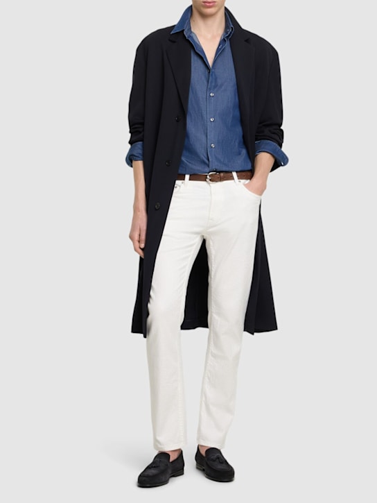 Etro: Roma paisley cotton blend denim jeans - men_1 | Luisa Via Roma