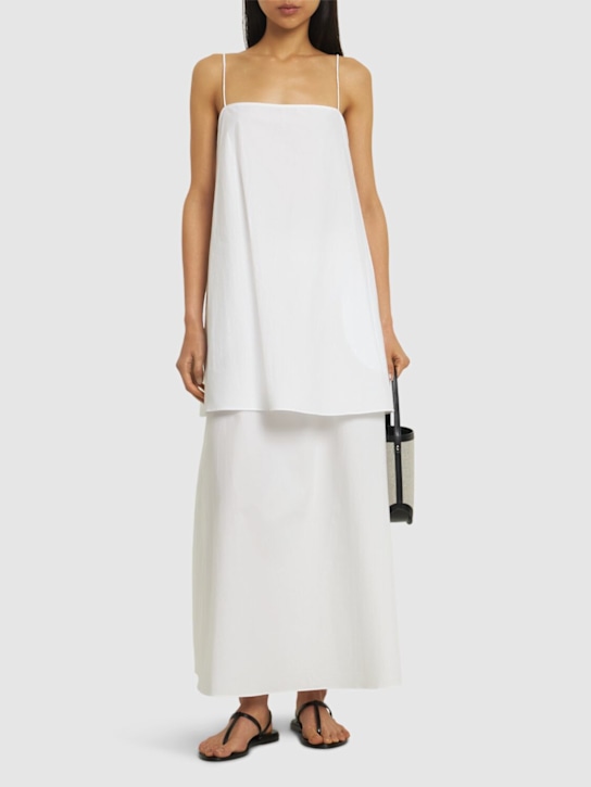 Matteau: Vestito corto in cotone organico - Bianco - women_1 | Luisa Via Roma