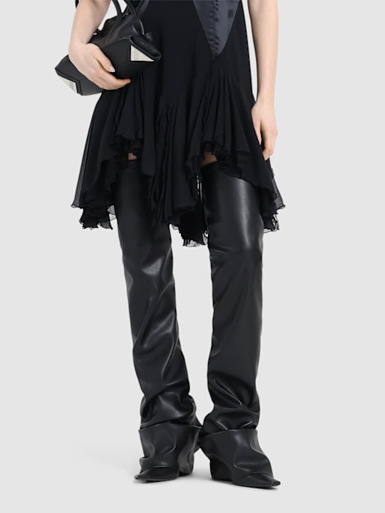 The Attico: 95mm Robin OTK thigh high boots - Black - women_1 | Luisa Via Roma