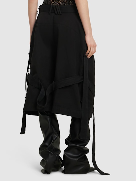 The Attico: Washed cotton pants - Black - women_2 | Luisa Via Roma