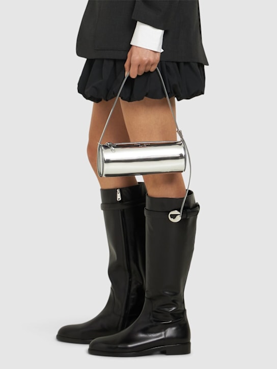 Coperni: 15mm Cavalier leather tall boots - Black - women_1 | Luisa Via Roma