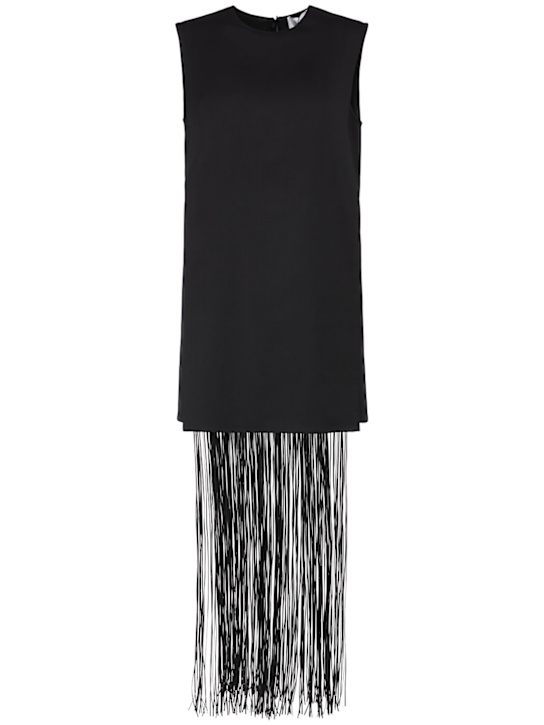 Sportmax: Finnici cotton & viscose cady long dress - women_0 | Luisa Via Roma