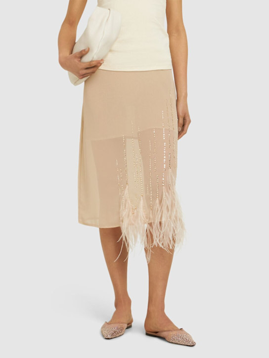 Jimmy Choo: Mules Vivi in mesh con cristalli 10mm - Rosa - women_1 | Luisa Via Roma