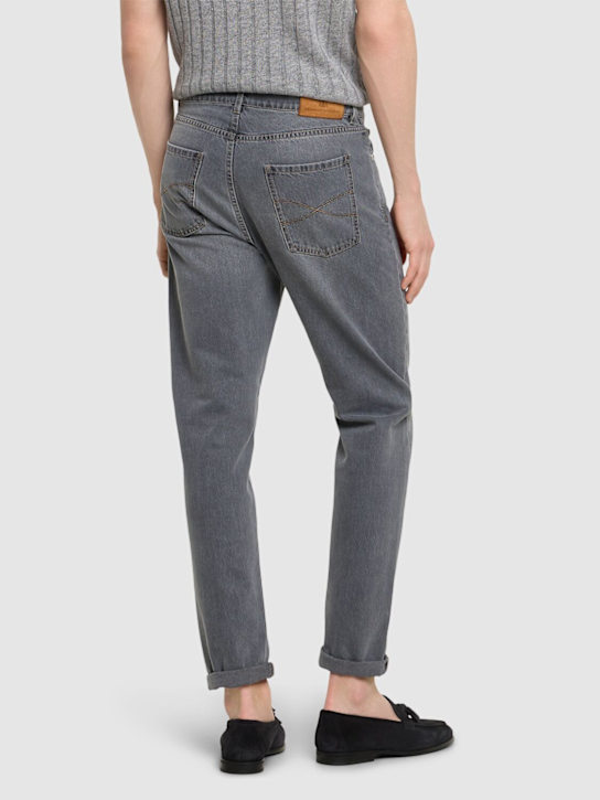 Brunello Cucinelli: 棉质牛仔裤 - Denim Grigio Me - men_2 | Luisa Via Roma