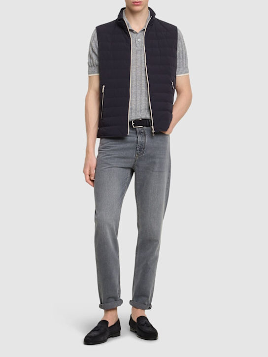 Brunello Cucinelli: 棉质牛仔裤 - Denim Grigio Me - men_1 | Luisa Via Roma