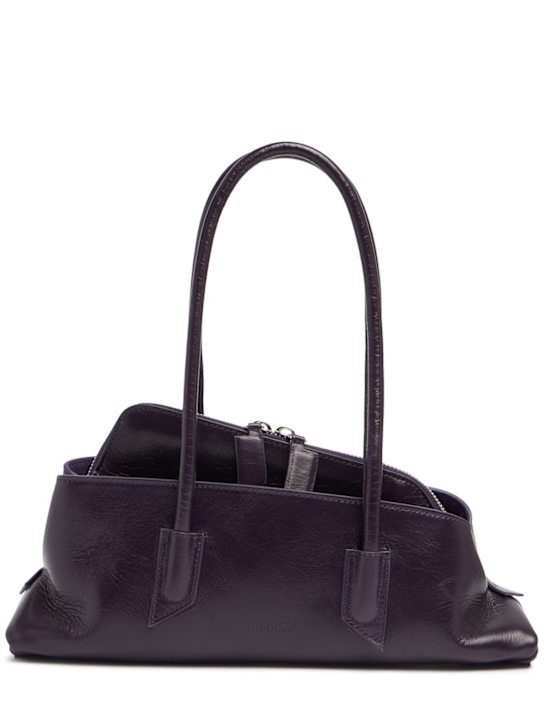 The Attico: Small La Passeggiata crackle leather bag - women_0 | Luisa Via Roma