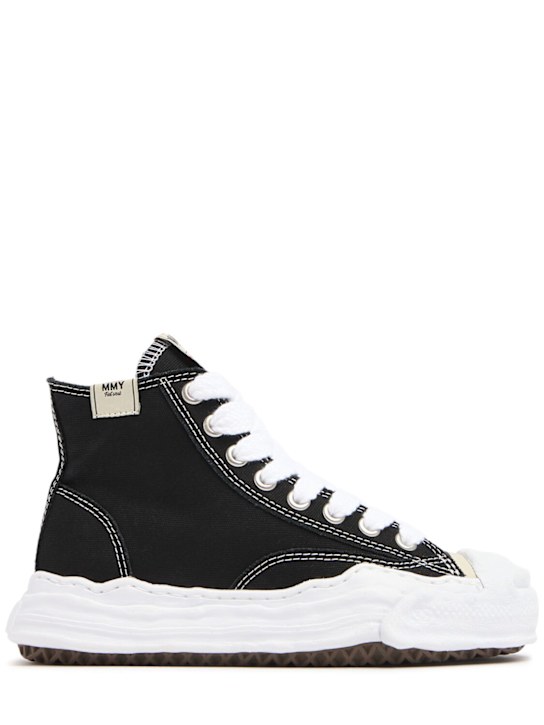 Mihara Yasuhiro: Hank hi original cotton canvas sneakers - women_0 | Luisa Via Roma