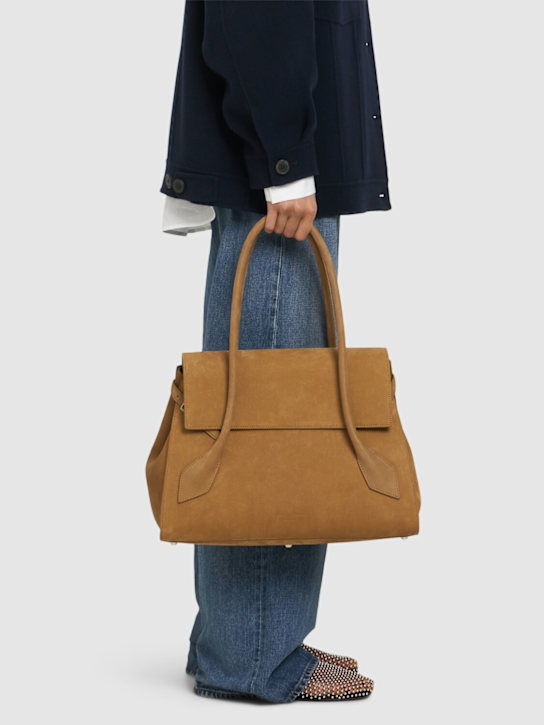 Proenza Schouler: Tate牛巴革皮革托特包 - 烟草色 - women_1 | Luisa Via Roma