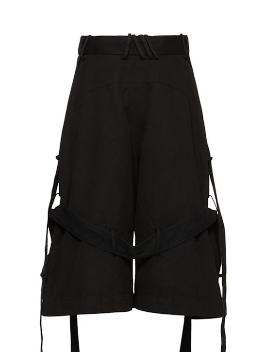 The Attico: Washed cotton pants - Black - women_3 | Luisa Via Roma