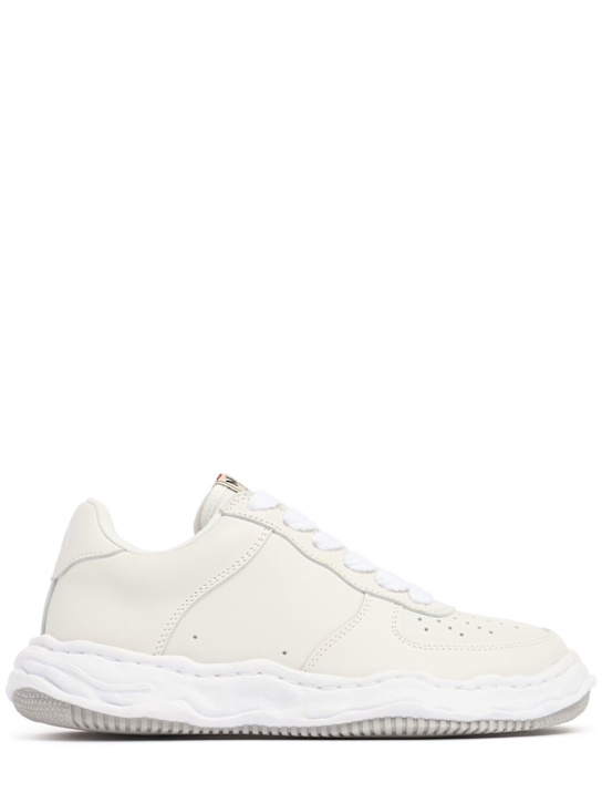 Mihara Yasuhiro: Wayne leather low top sneakers - Bianco - men_0 | Luisa Via Roma