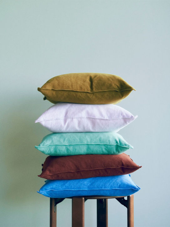 HAY: Linen & cotton cushion - Emerald - ecraft_1 | Luisa Via Roma