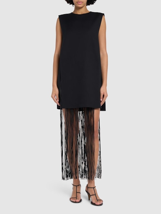 Sportmax: Finnici cotton & viscose cady long dress - women_1 | Luisa Via Roma