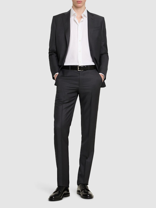 Zegna: Sartorial stretch cotton twill shirt - men_1 | Luisa Via Roma