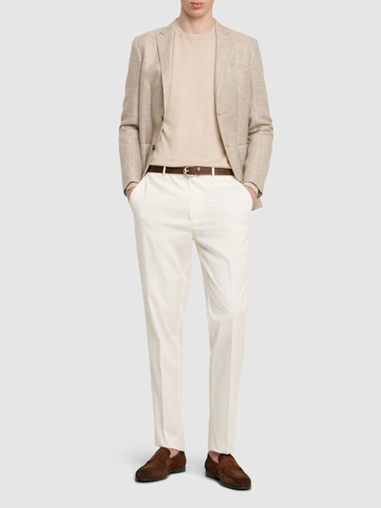 Zegna: Premium cotton blend pants - men_1 | Luisa Via Roma