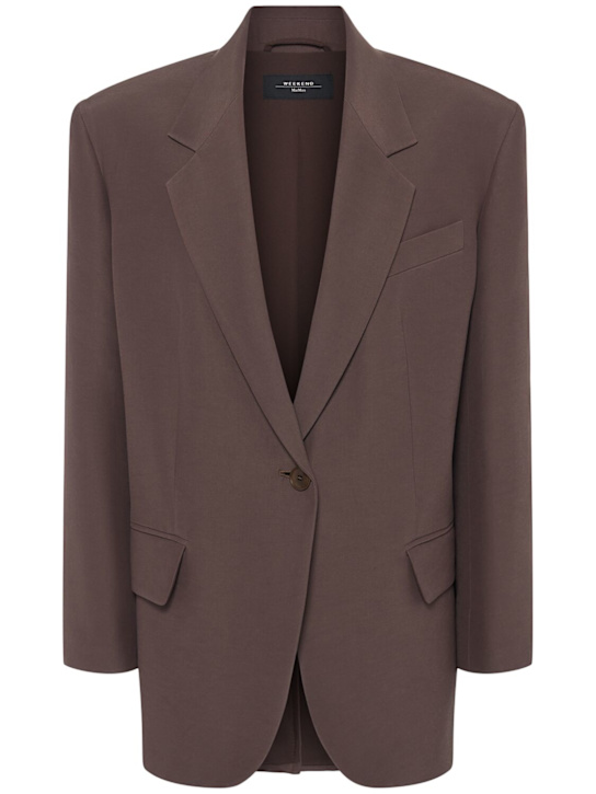 Weekend Max Mara: Floc single breast cotton blend blazer - women_0 | Luisa Via Roma