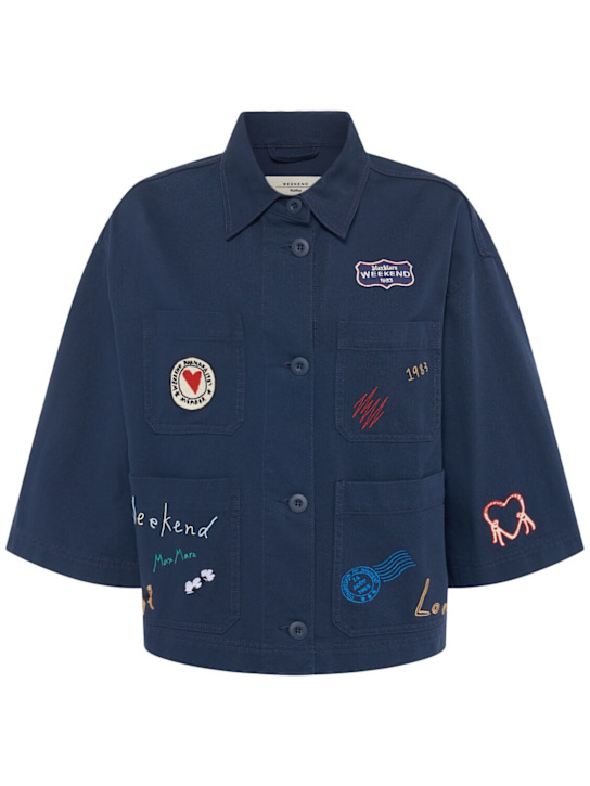 Weekend Max Mara: Assuan denim shirt w/patches - women_0 | Luisa Via Roma