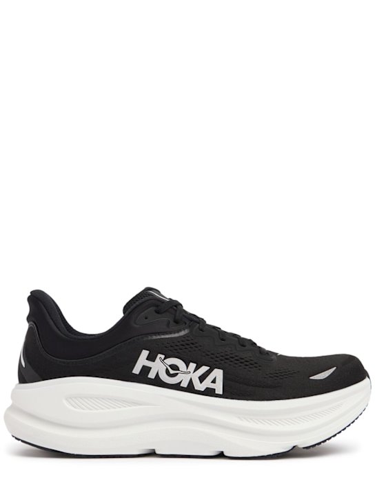 Hoka: Bondi 9 sneakers - Black/White - men_0 | Luisa Via Roma