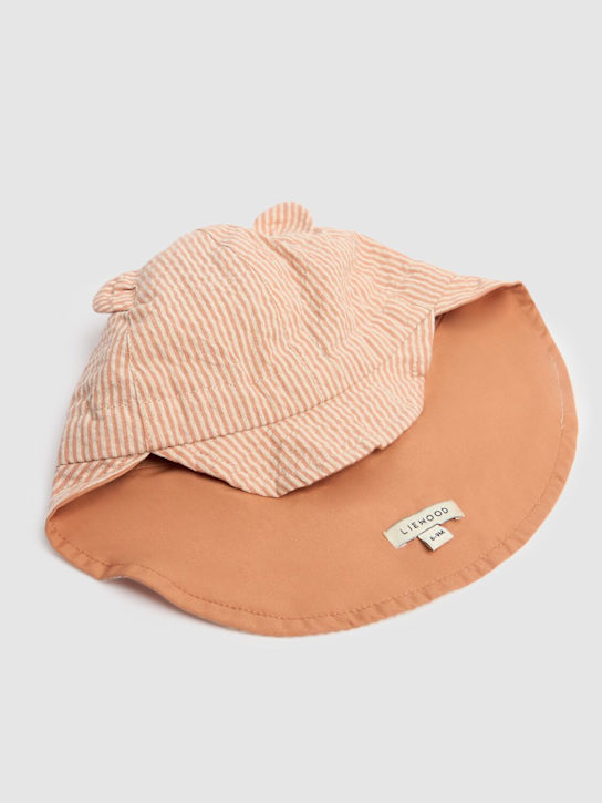 Liewood: Cappello in cotone biologico con orecchie - Bianco/Rosa - kids-girls_1 | Luisa Via Roma