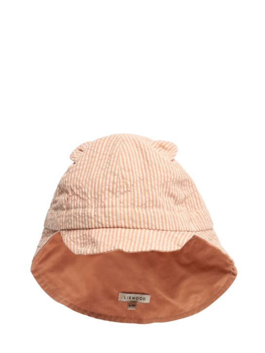Liewood: Cappello in cotone biologico con orecchie - Bianco/Rosa - kids-girls_0 | Luisa Via Roma