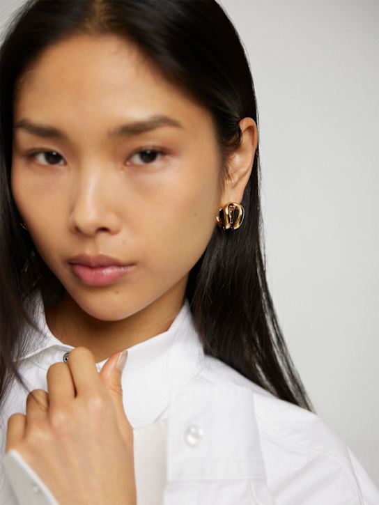 LIÉ STUDIO: The Steffie hoop earrings - Gold - women_1 | Luisa Via Roma