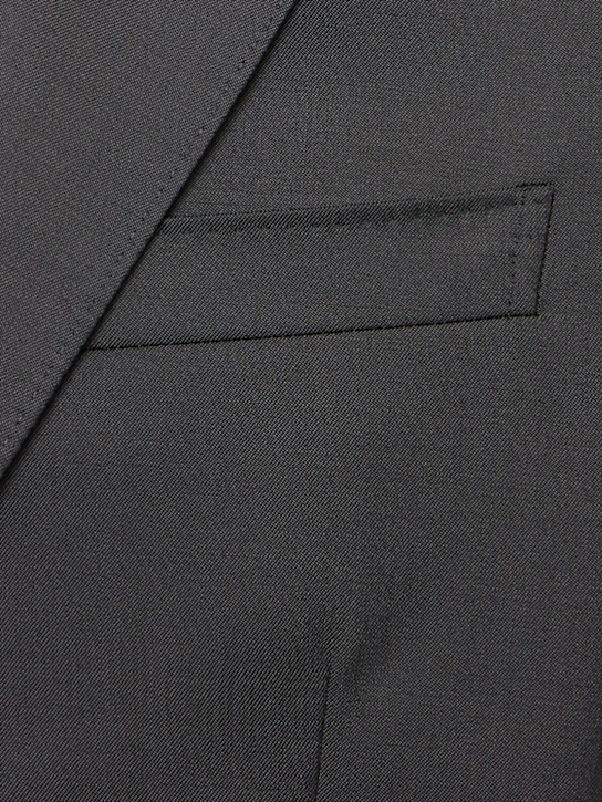Zegna: Tailored wool & mohair suit - Dark Grey - men_5 | Luisa Via Roma