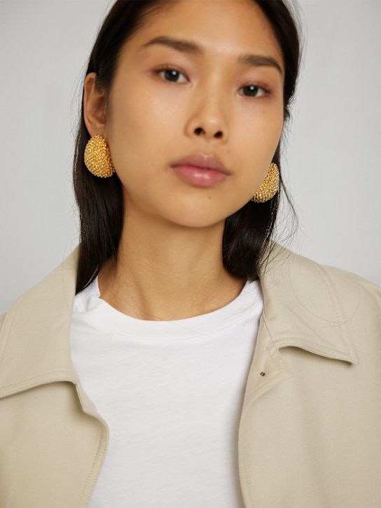 Paola Sighinolfi: Drop stud earrings - Gold - women_1 | Luisa Via Roma