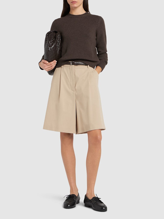 Weekend Max Mara: Rolf cotton gabardine shorts - women_1 | Luisa Via Roma