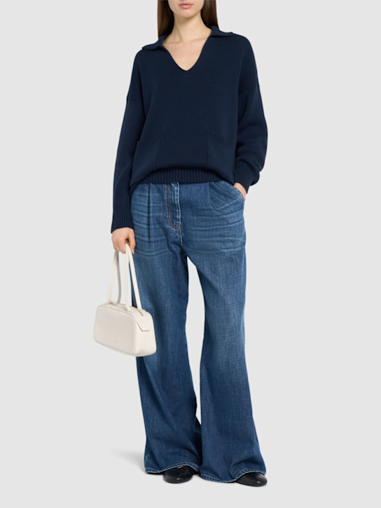 Weekend Max Mara: Saloon knit v-neck sweater - women_1 | Luisa Via Roma