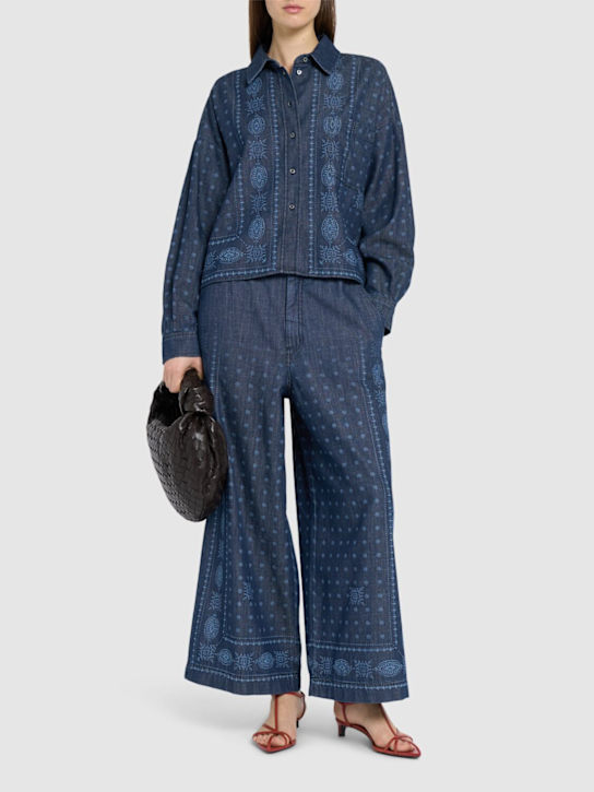 Weekend Max Mara: Micron denim wide leg jeans - women_1 | Luisa Via Roma