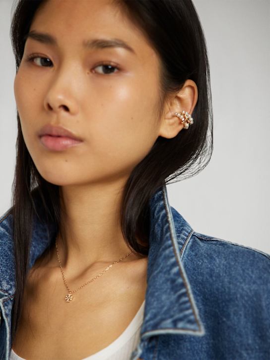 Tory Burch: Kira pearl ear cuff set - women_1 | Luisa Via Roma