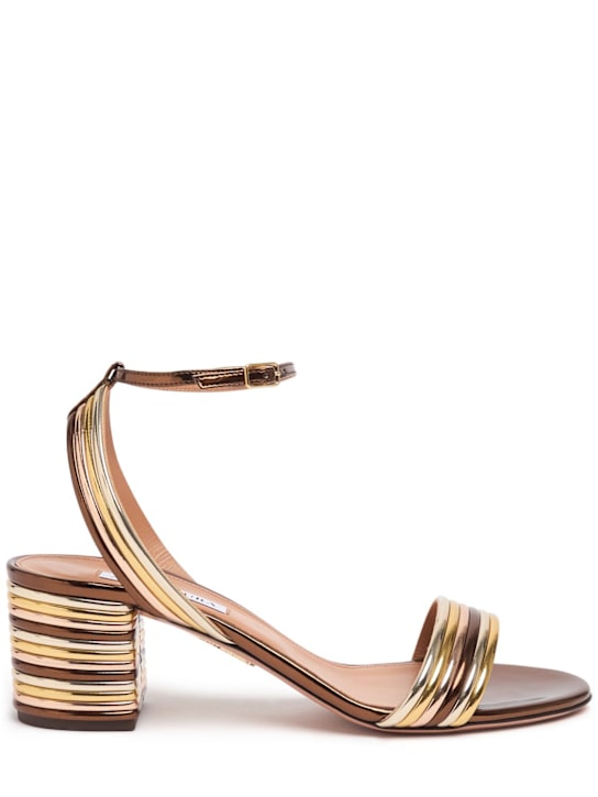 Aquazzura: 50mm Sundance synthetic sandals - women_0 | Luisa Via Roma