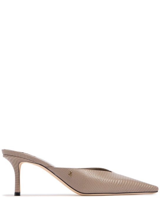 65mm Vivi lizard print leather mules