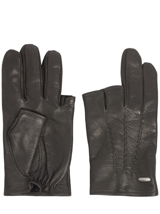 Our Legacy: Hang Loose leather gloves - men_0 | Luisa Via Roma