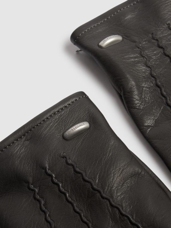 Our Legacy: Hang Loose leather gloves - men_2 | Luisa Via Roma
