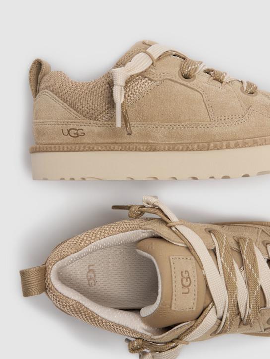 Ugg: 31mm W Lo suede sneakers - Beige - women_3 | Luisa Via Roma