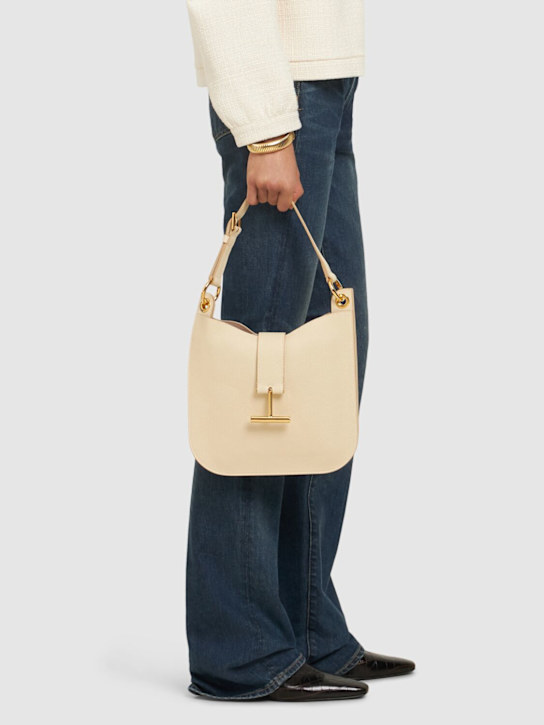Tom Ford: Bandolera pequeña Tara de piel - Crema - women_1 | Luisa Via Roma