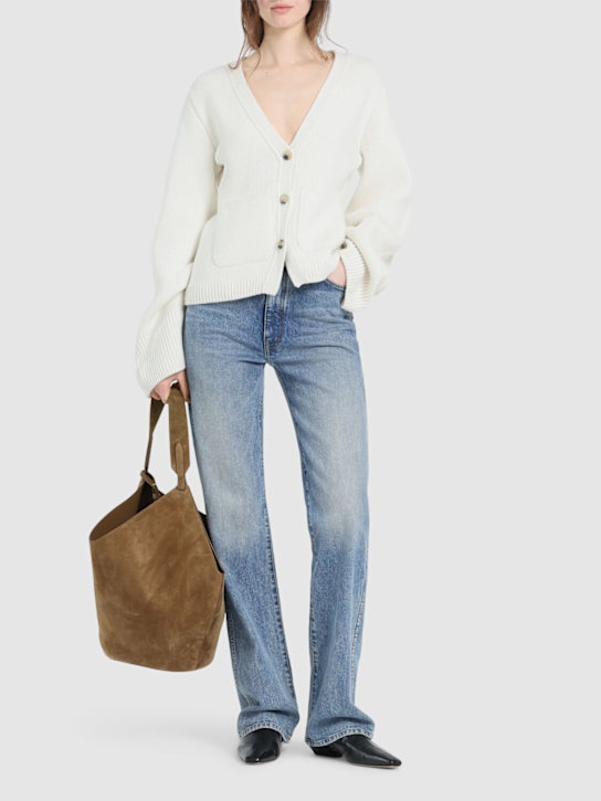 Khaite: Scarlet cashmere cardigan - White - women_1 | Luisa Via Roma