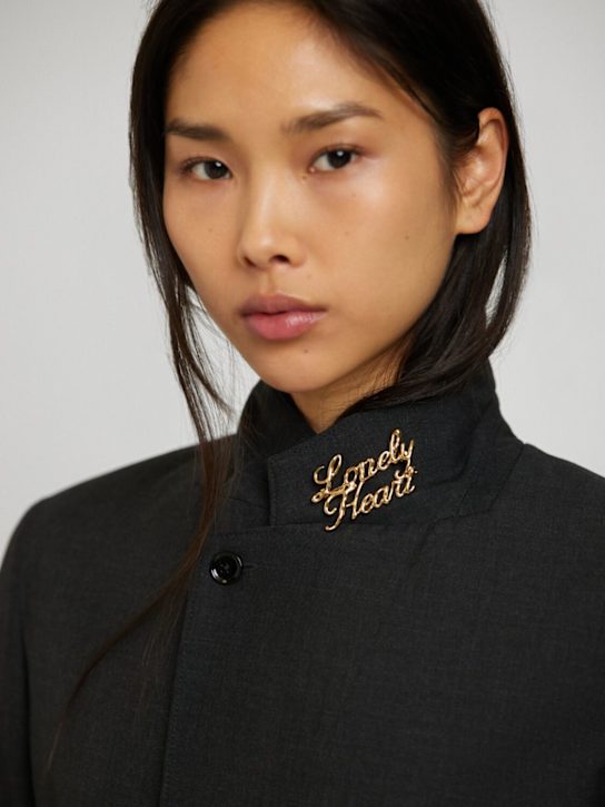 Jil Sander: Lonely Heart pin - Gold - women_1 | Luisa Via Roma