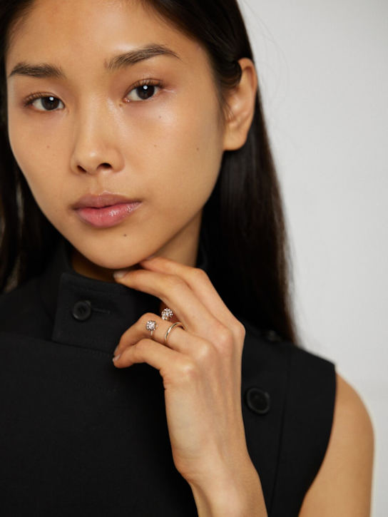 McQueen: 双骷髅堆叠戒指 - 金色 - women_1 | Luisa Via Roma