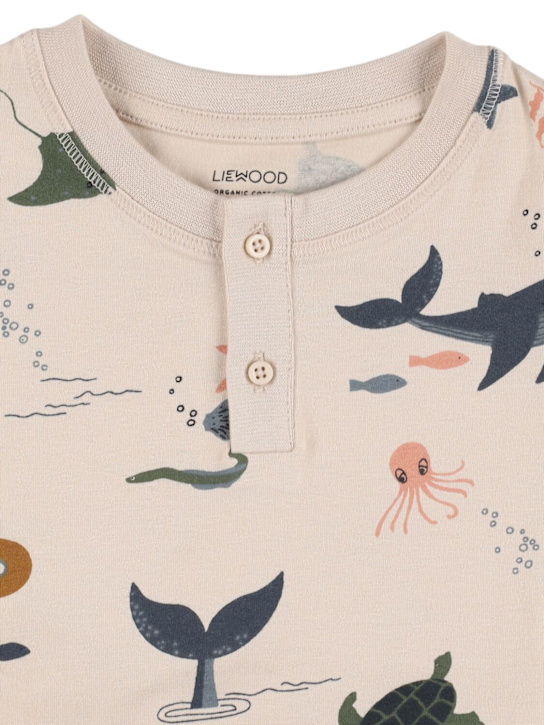 Liewood: Sea printed cotton blend jersey pajamas - kids-boys_1 | Luisa Via Roma