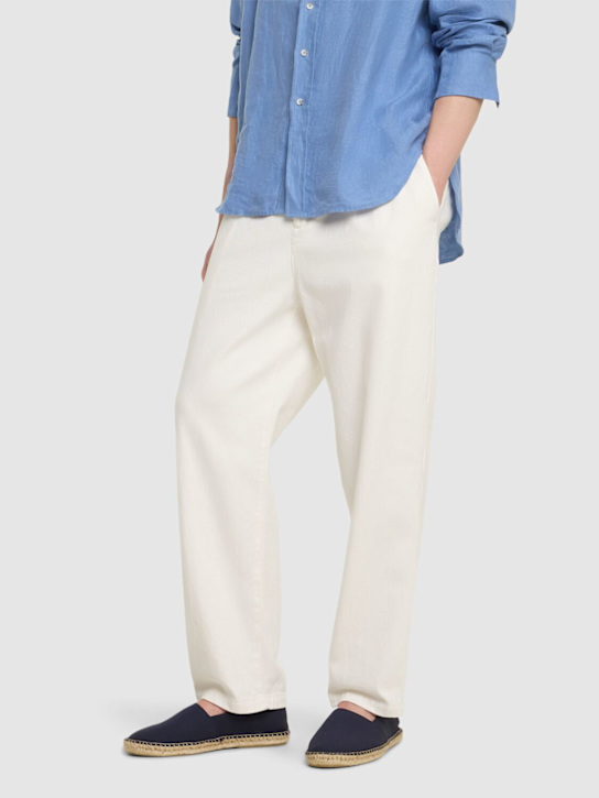 Frescobol Carioca: Helio cotton canvas espadrilles - Navy - men_1 | Luisa Via Roma