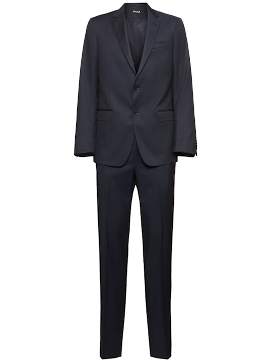 Zegna: Completo sartoriale in lana - Navy - men_0 | Luisa Via Roma