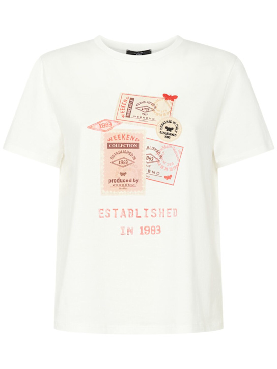 Weekend Max Mara: Ara printed jersey short sleeved t-shirt - women_0 | Luisa Via Roma