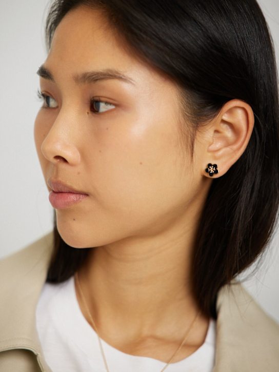 Tory Burch: Kira enamel flower stud earring - women_1 | Luisa Via Roma