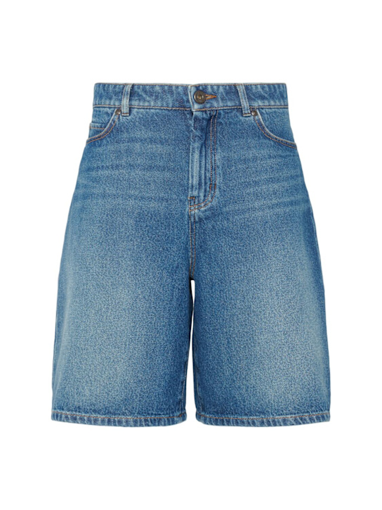 Weekend Max Mara: Donnola denim shorts - women_0 | Luisa Via Roma