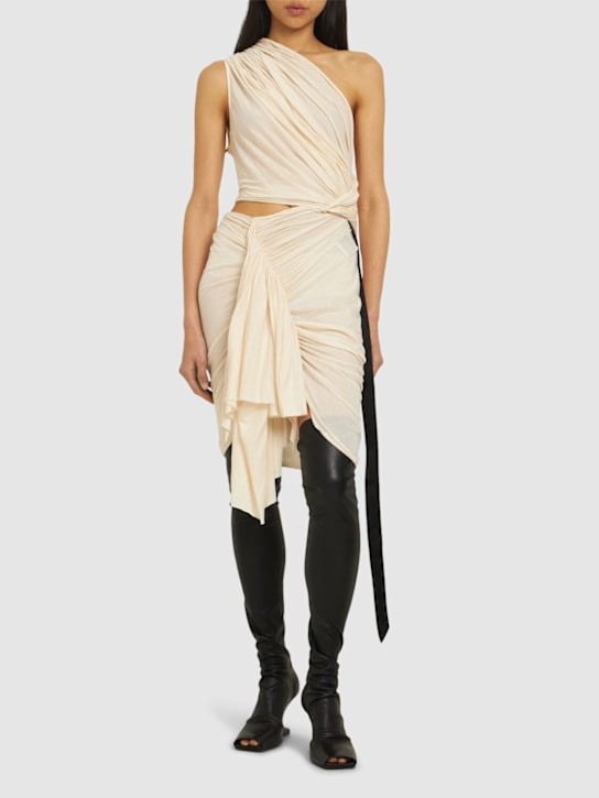 Rick Owens DRKSHDW: Fog cotton mini dress - women_1 | Luisa Via Roma