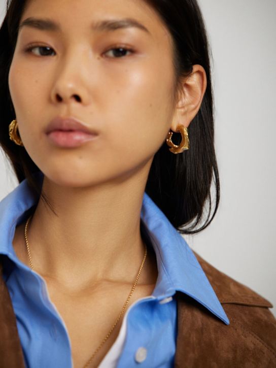 Simuero: Lume hoop earrings - Gold - women_1 | Luisa Via Roma