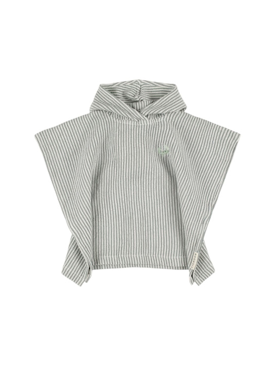 Liewood: Asciugamano in cotone biologico con cappuccio - Bianco/Verde - kids-girls_0 | Luisa Via Roma