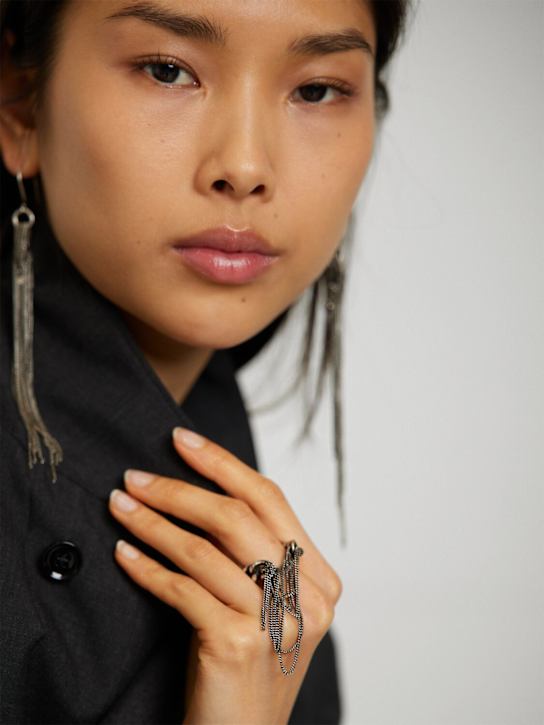 Ann Demeulemeester: Gitt chains ring - women_2 | Luisa Via Roma