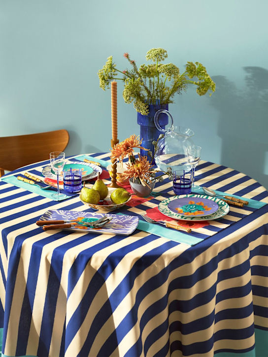 LISA CORTI: Set of 2 Nizam Stripes Blue placemats - ecraft_1 | Luisa Via Roma